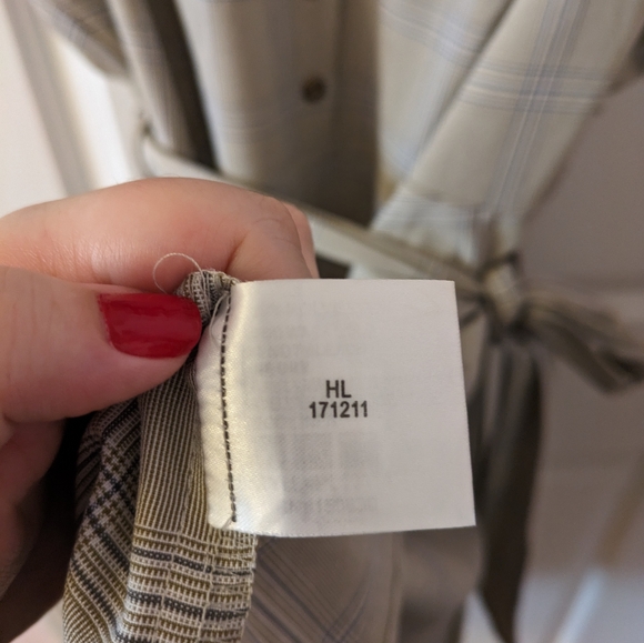 Plus-Size Dress Taupe Colour Sleeveless Button-Up Collar Checkered/Plaid Pattern - Picture 12 of 12